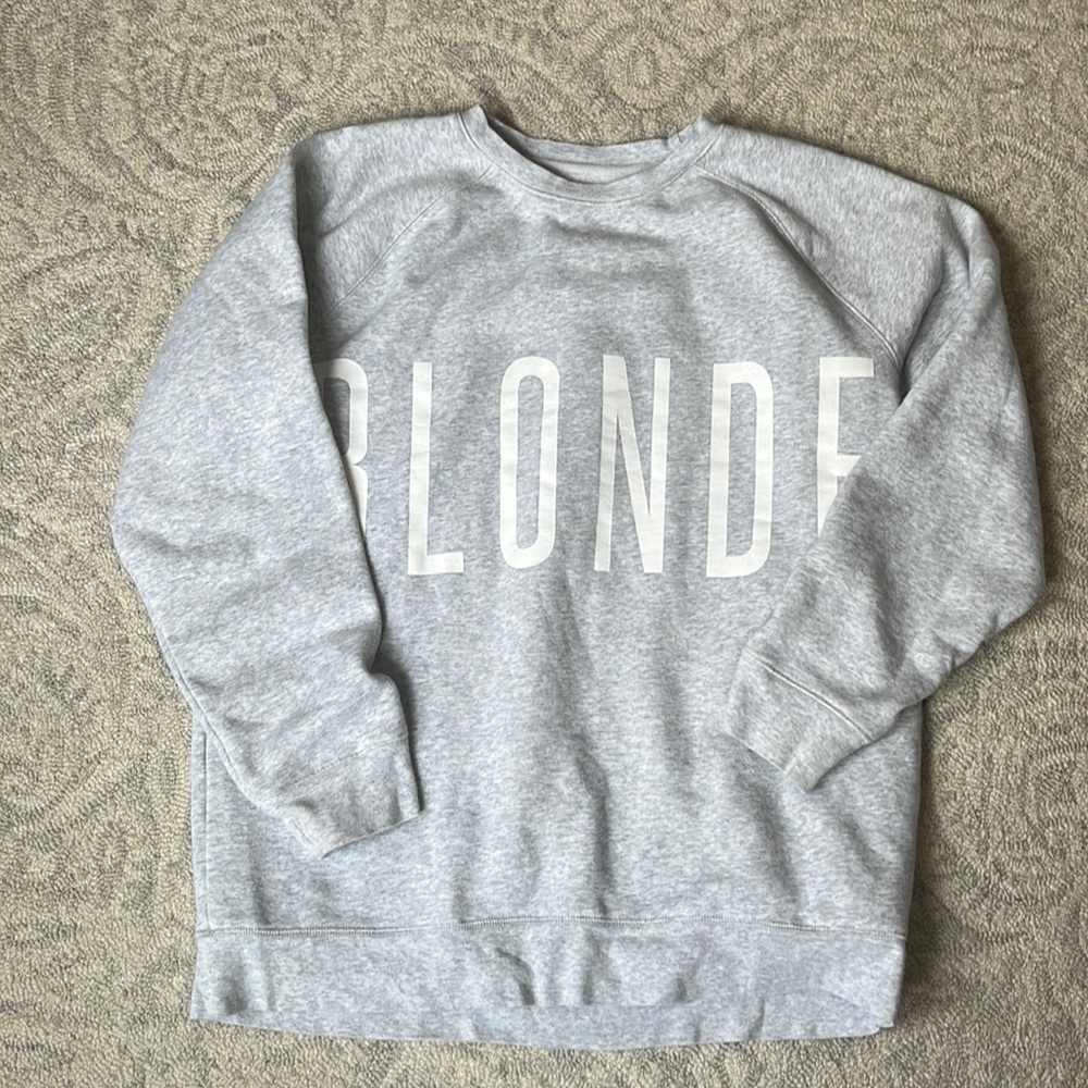 BRUNETTE Label Blonde Oversized Hoodie Extra Small